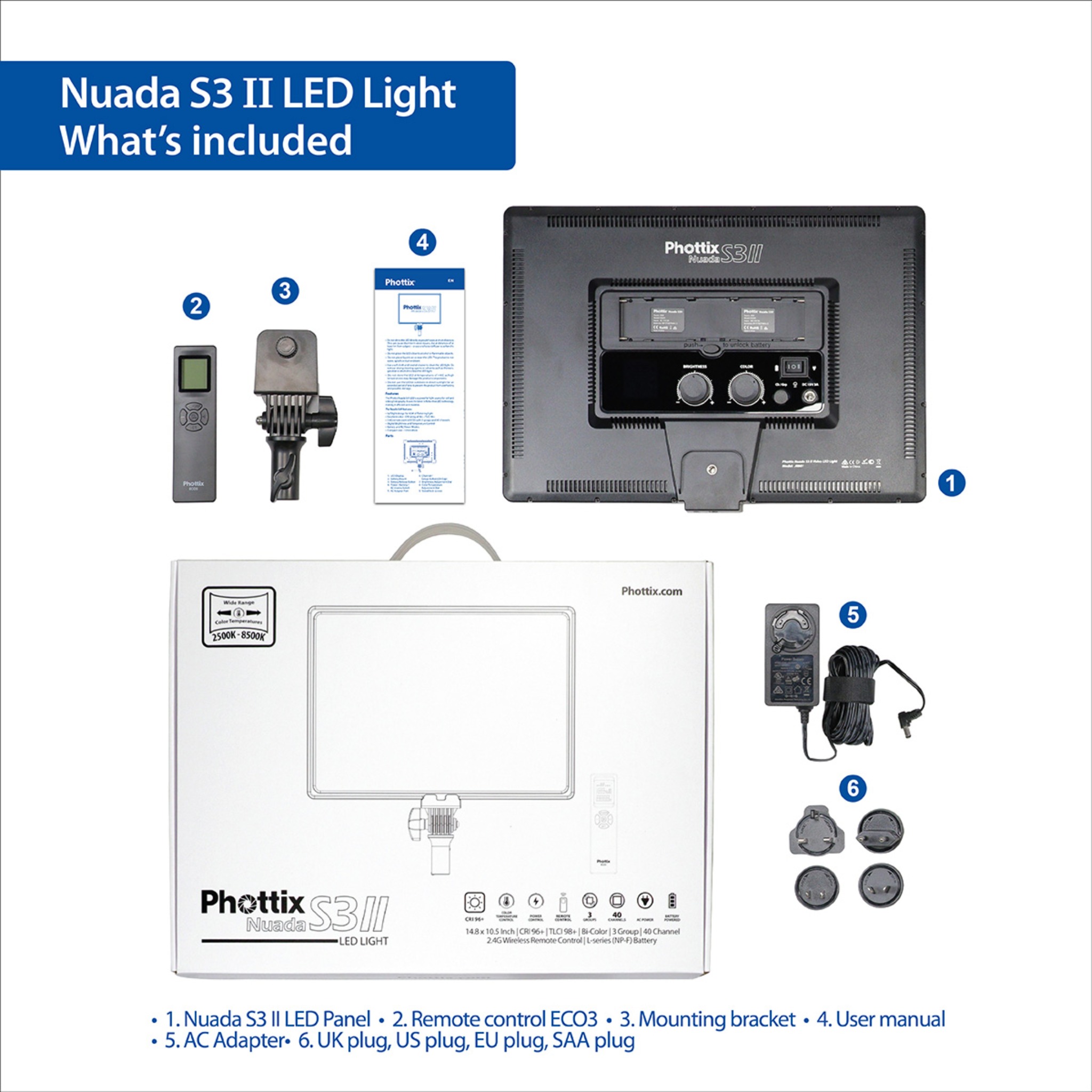 Phottix Nuada S3 II VLED Video LED Light 柔光燈