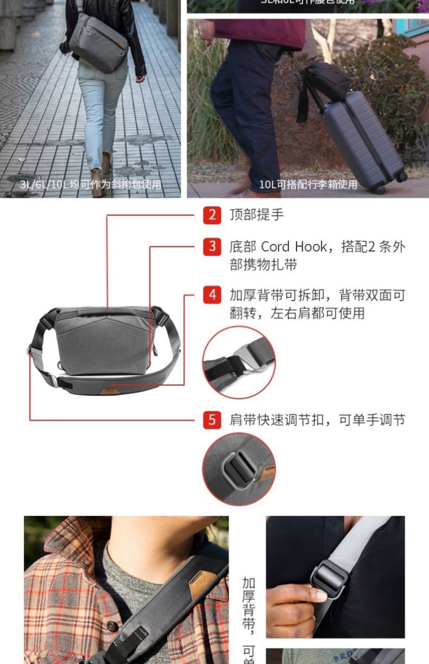 Peak Design Everyday Sling V2 3L Black 攝影斜揹袋(黑色)