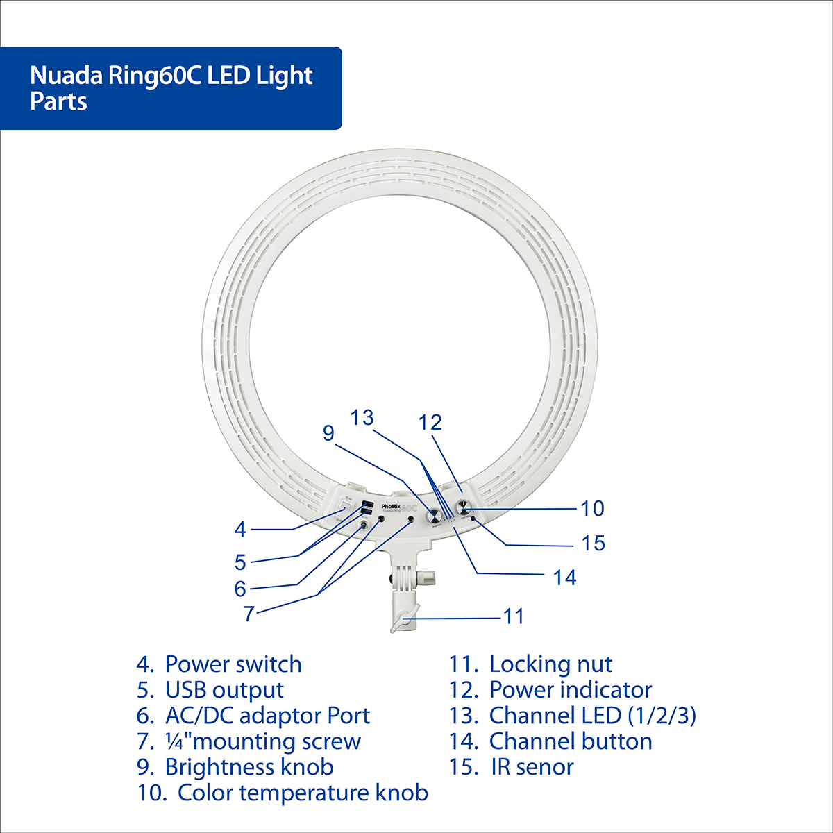 Phottix Nuada Ring 60C 環形LED燈