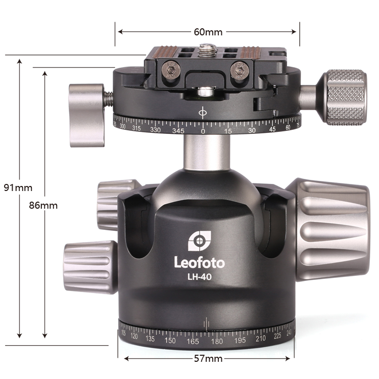 Leofoto 徠圖LH-40R 低重心雙開口球形雲台(可承重10kg)