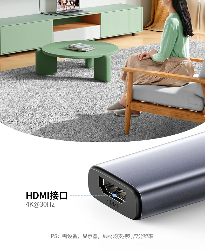 Ugreen 綠聯 CM478 Revodok 105 USB-C Hub 5合1多功能轉接器圖文描述 07