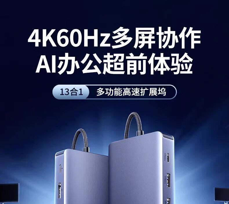 Ugreen 綠聯 CM681 Revodok Pro 313 USB-C Docking Station 13合1多功能轉接器圖文描述 01