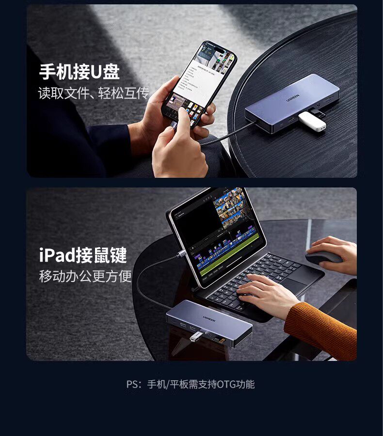 Ugreen 綠聯 CM681 Revodok Pro 313 USB-C Docking Station 13合1多功能轉接器圖文描述 21