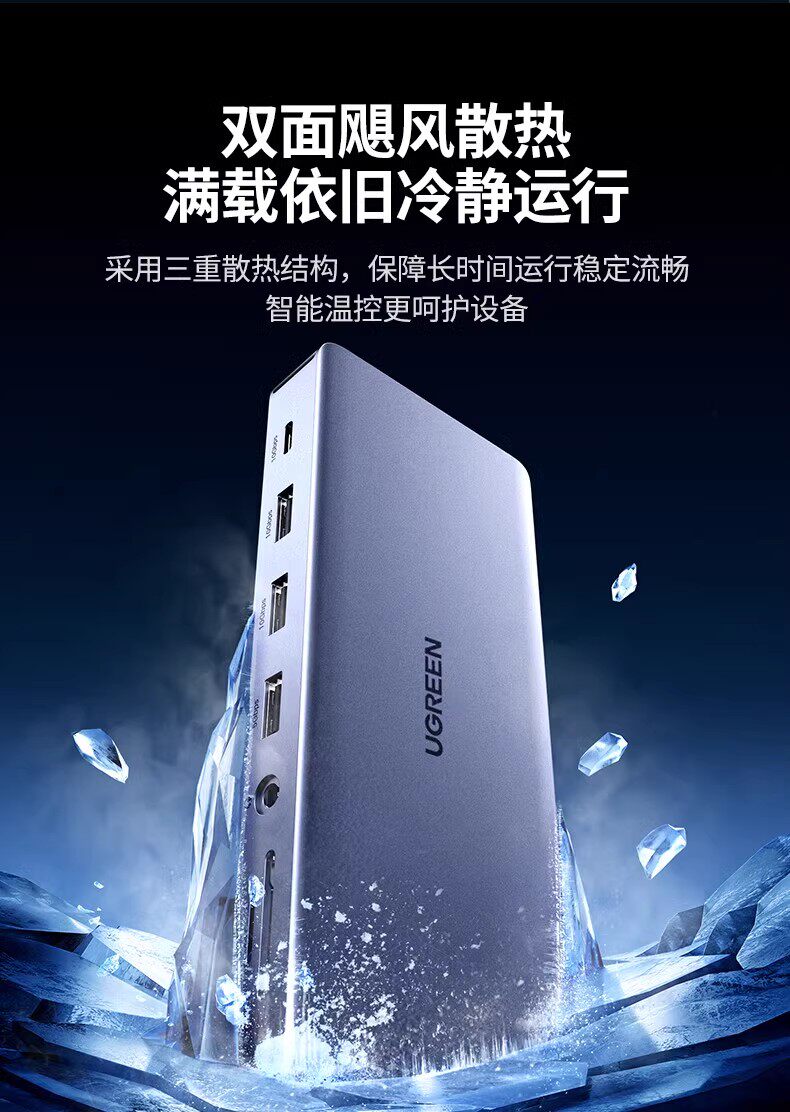 Ugreen 綠聯 CM681 Revodok Pro 313 USB-C Docking Station 13合1多功能轉接器圖文描述 22