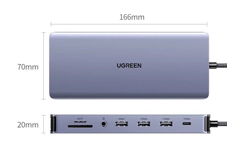 Ugreen 綠聯 CM681 Revodok Pro 313 USB-C Docking Station 13合1多功能轉接器圖文描述 30