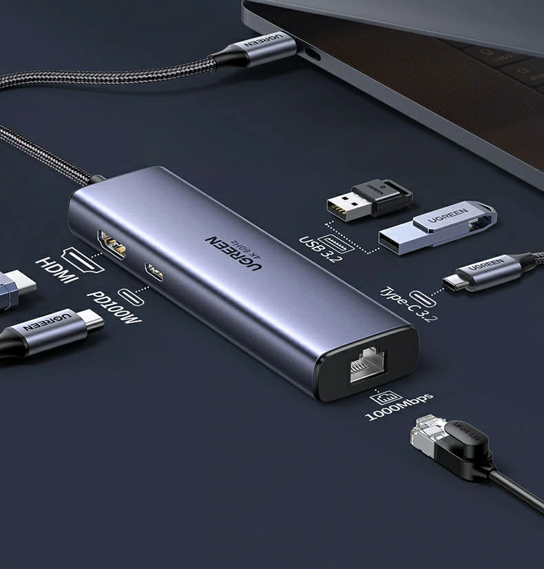 Ugreen 綠聯 CM512 USB-C Hub 6合1多功能轉接器圖文描述 06
