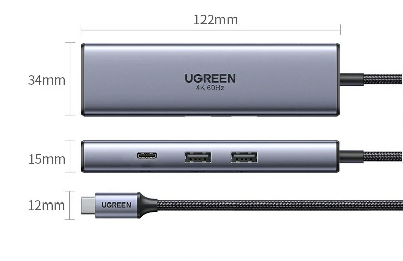 Ugreen 綠聯 CM512 USB-C Hub 6合1多功能轉接器圖文描述 34