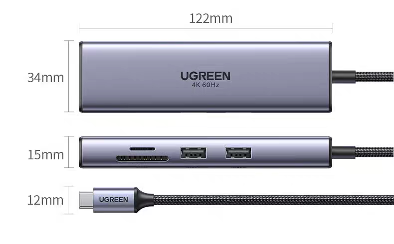 Ugreen 綠聯 CM512 Revodok 107 USB-C Hub 7合1多功能轉接器圖文描述 04