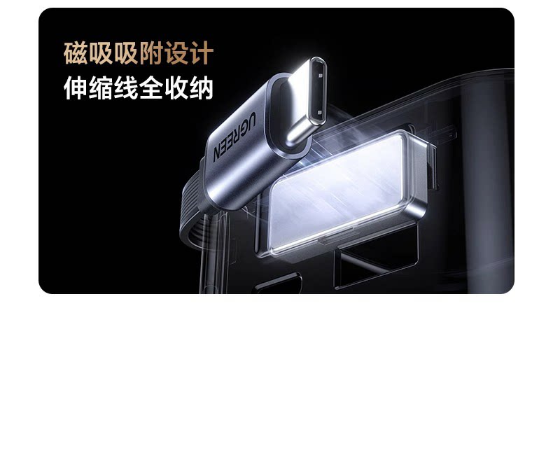 Ugreen 綠聯 Nexode 145W 伸縮線車充電器圖文描述 42