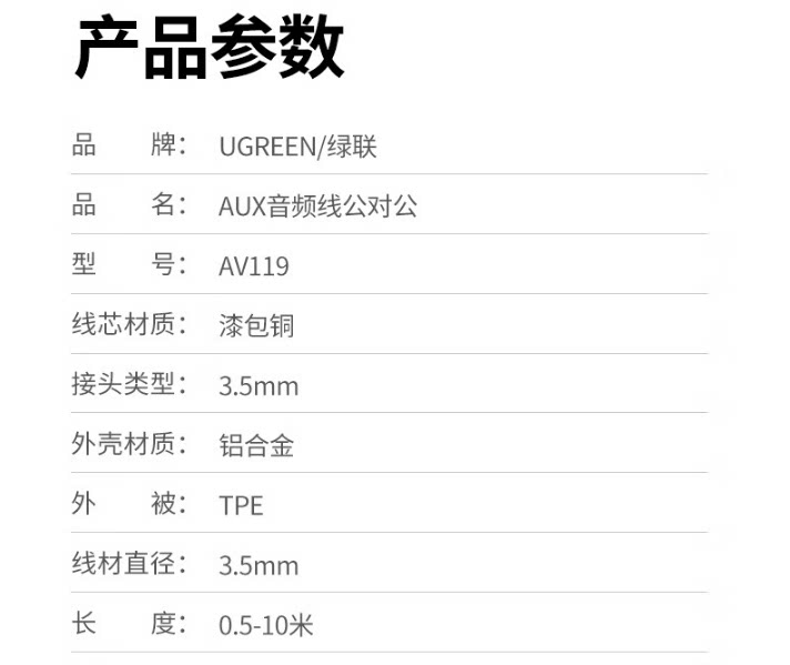 Ugreen AV119 3M 圖文描述 05
