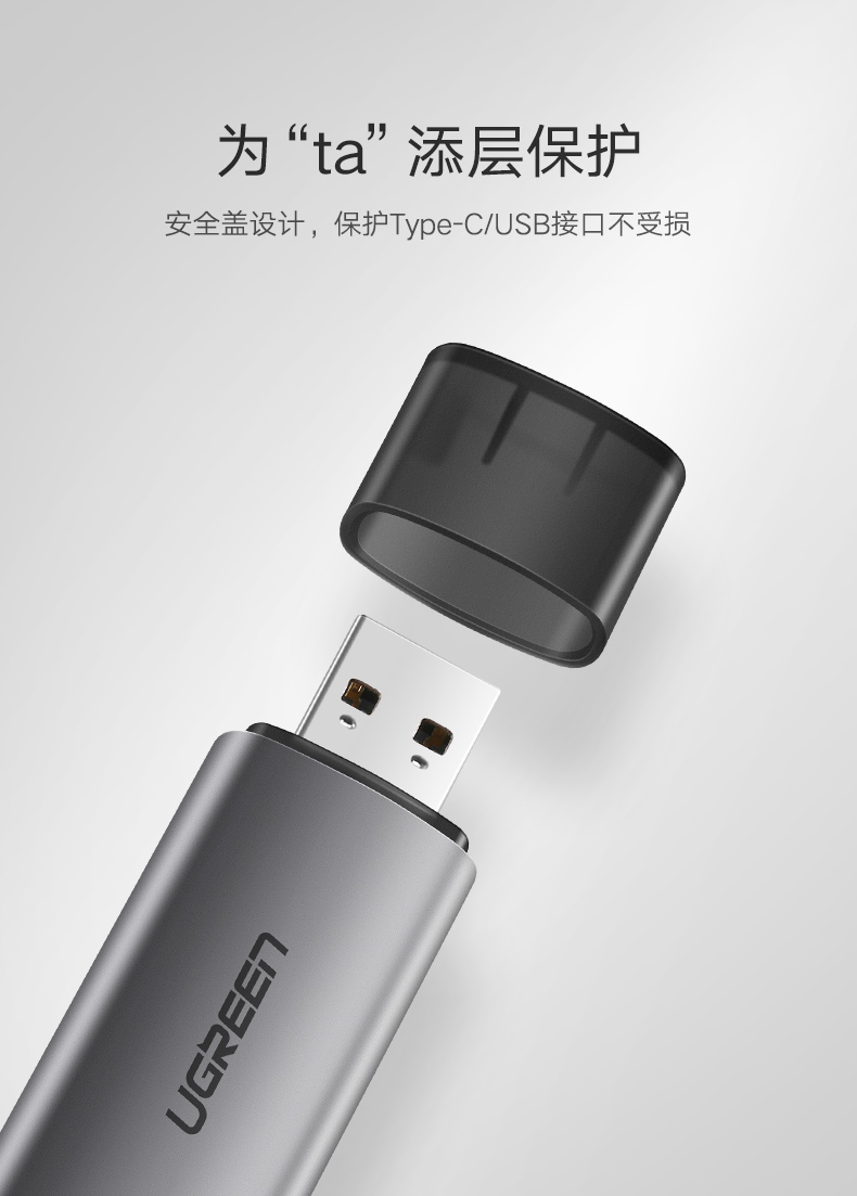 Ugreen 綠聯 CM185 USB-C / USB-A 3.0 Card Reader (SD + TF) 讀卡器 圖文描述 13