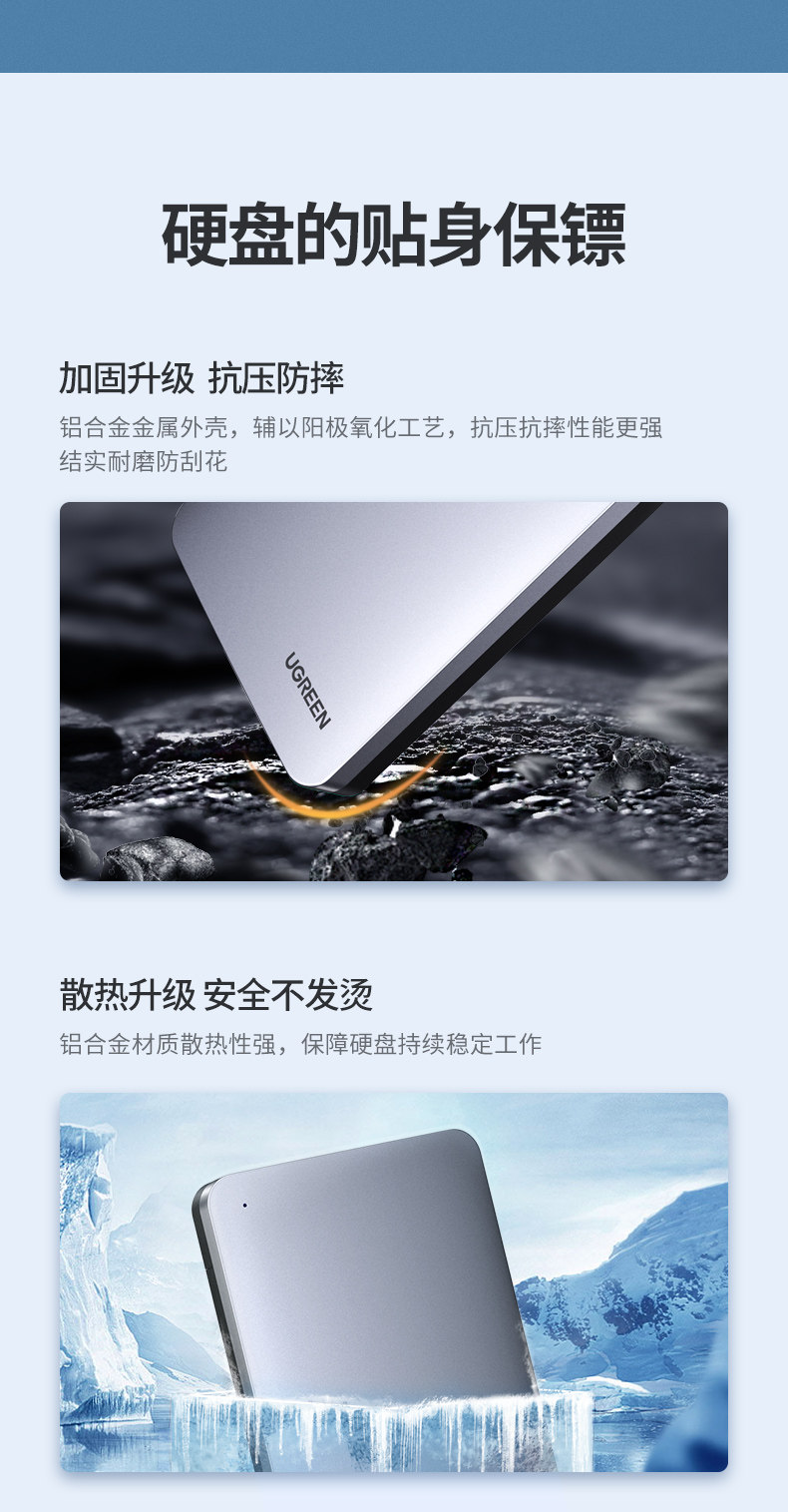 Ugreen 綠聯 CM300 USB-C 2.5" SATA HDD / SSD Enclosure 硬碟盒 圖文描述 02
