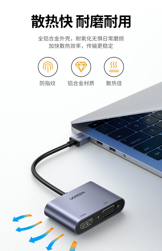 Ugreen 綠聯 CM449 USB-A 3.0 to HDMI / VGA Adapter 轉接器 圖文描述 15