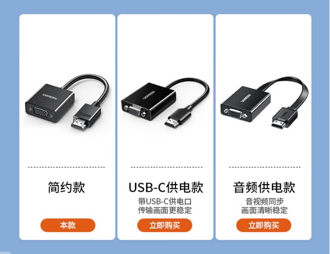 Ugreen 綠聯 CM611 HDMI to VGA Adapter 轉接器 圖文描述 03