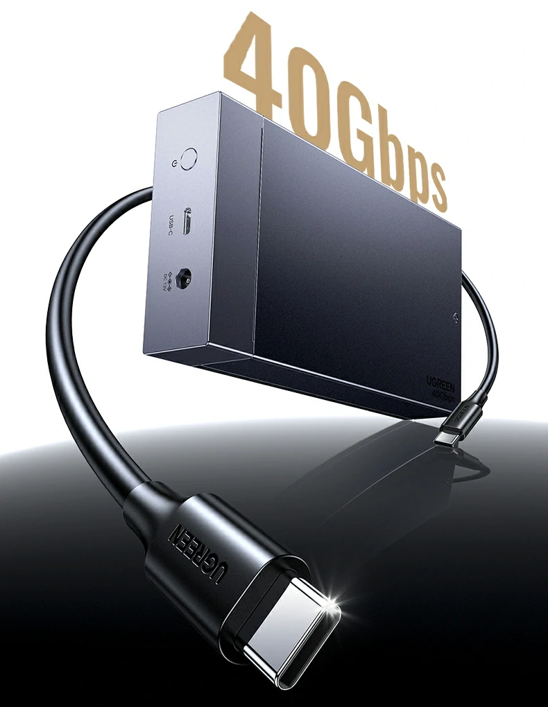 Ugreen 綠聯 CM847 USB4 40Gbps Dual-Bay M.2 NVMe SSD Enclosure 雙槽硬碟盒（英規） 圖文描述 10
