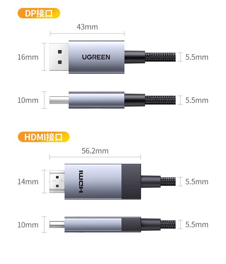Ugreen 綠聯 DP119 DisplayPort to HDMI Cable 4K 3M 圖文描述 18