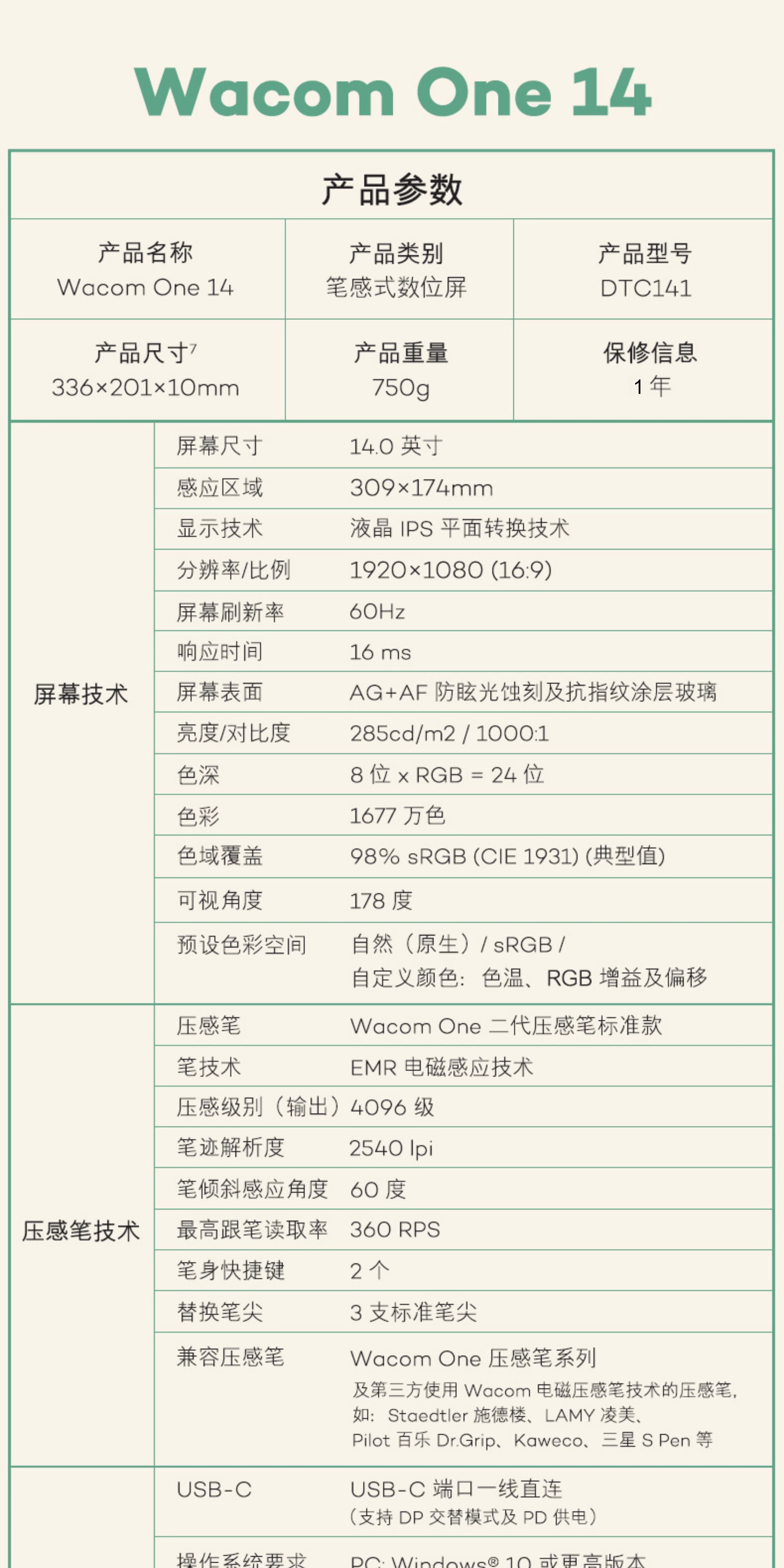 Wacom One 14 DTC141W0Z 圖文描述 11