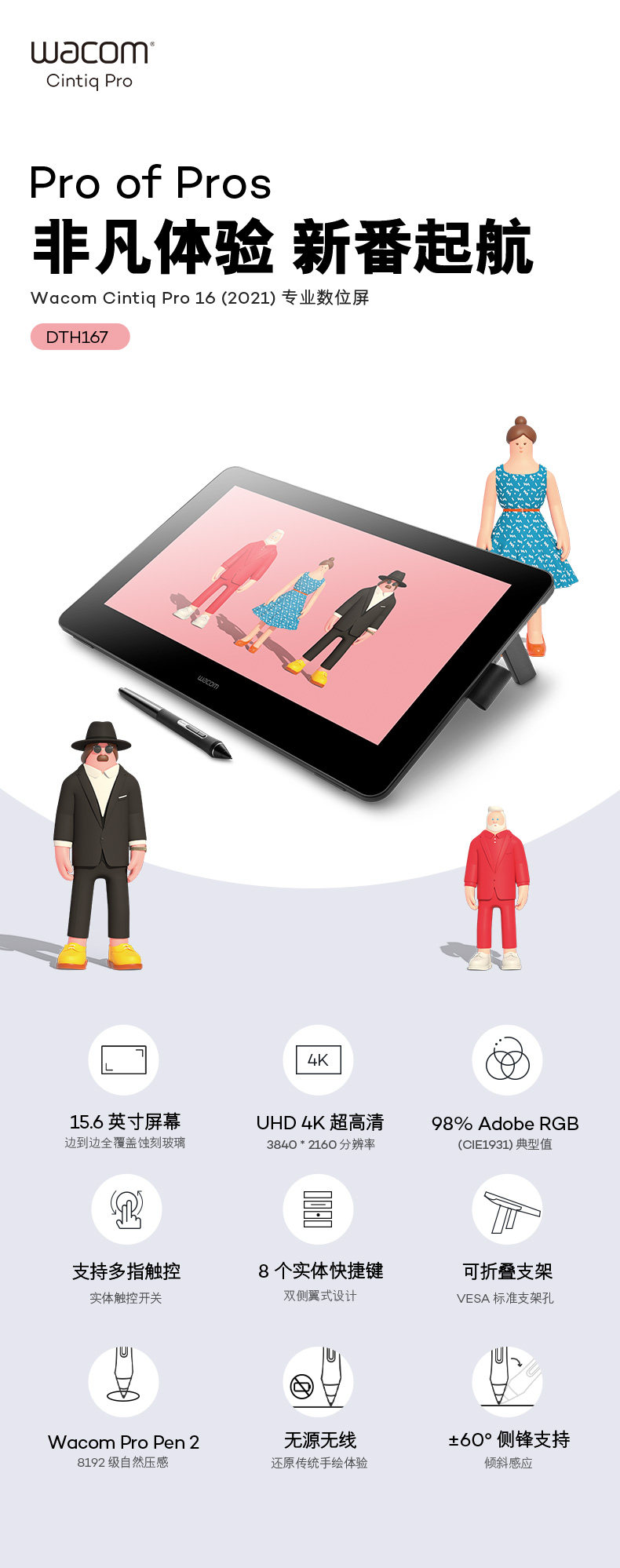 Wacom Cintiq Pro 16 (2021) DTH167K0C 圖文描述 01