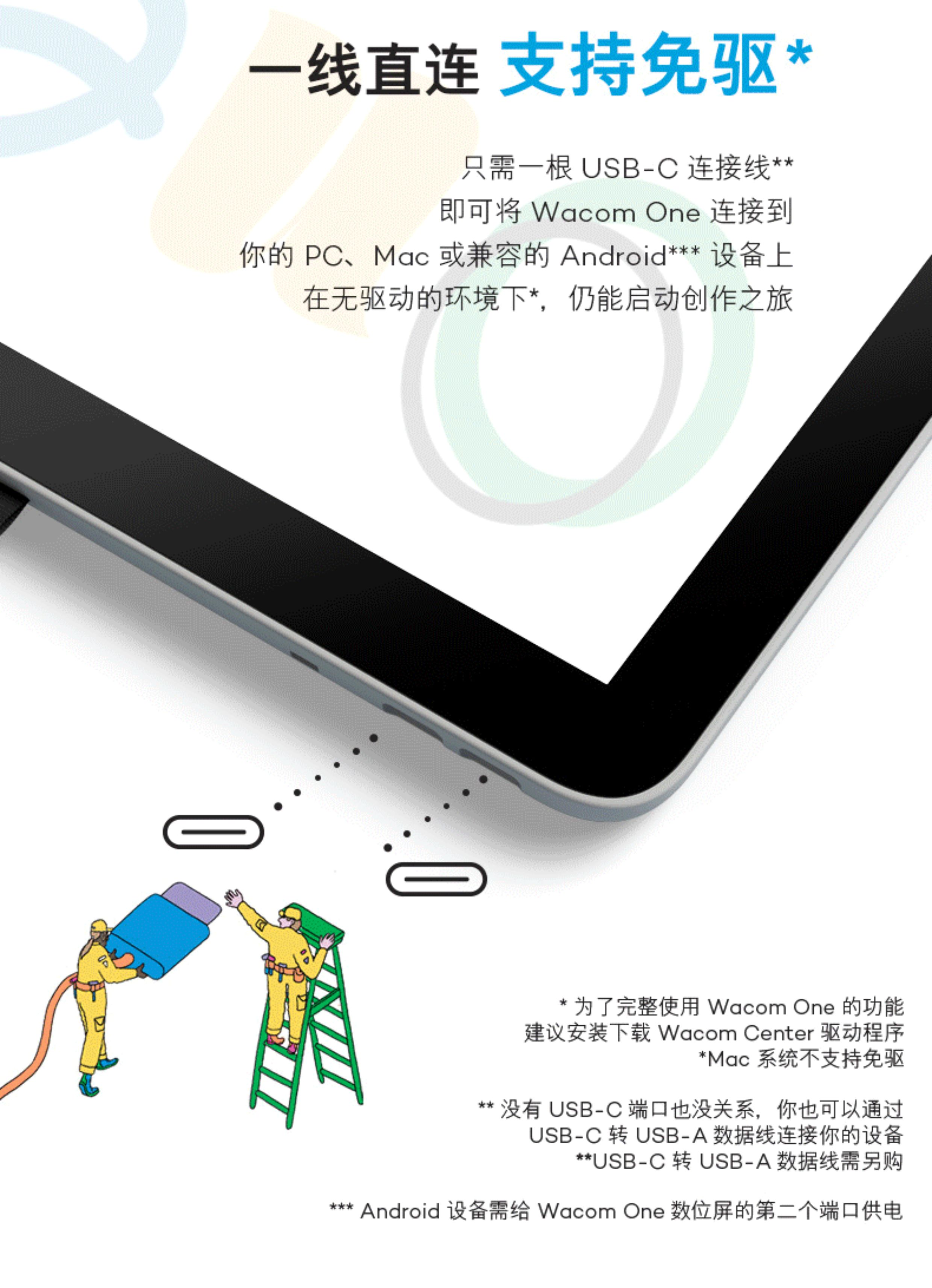 Wacom One 13 touch USB-C DTH134W0C 圖文描述 06