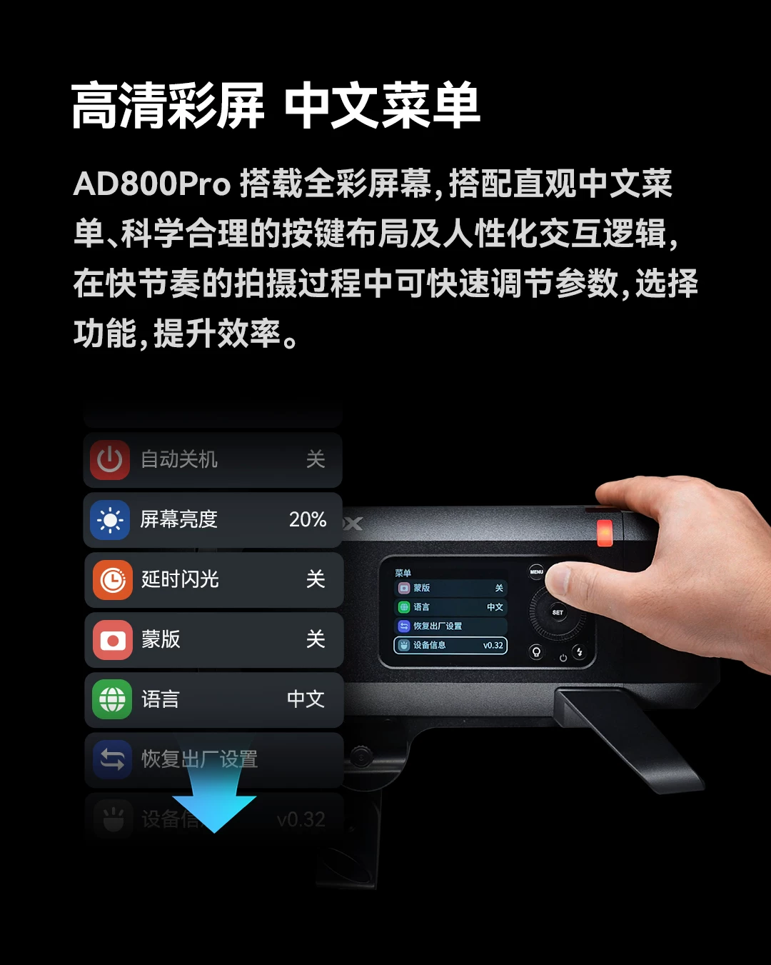 Godox 神牛 AD800Pro All-in-One Outdoor Flash 專業外拍閃光燈 圖文描述 09