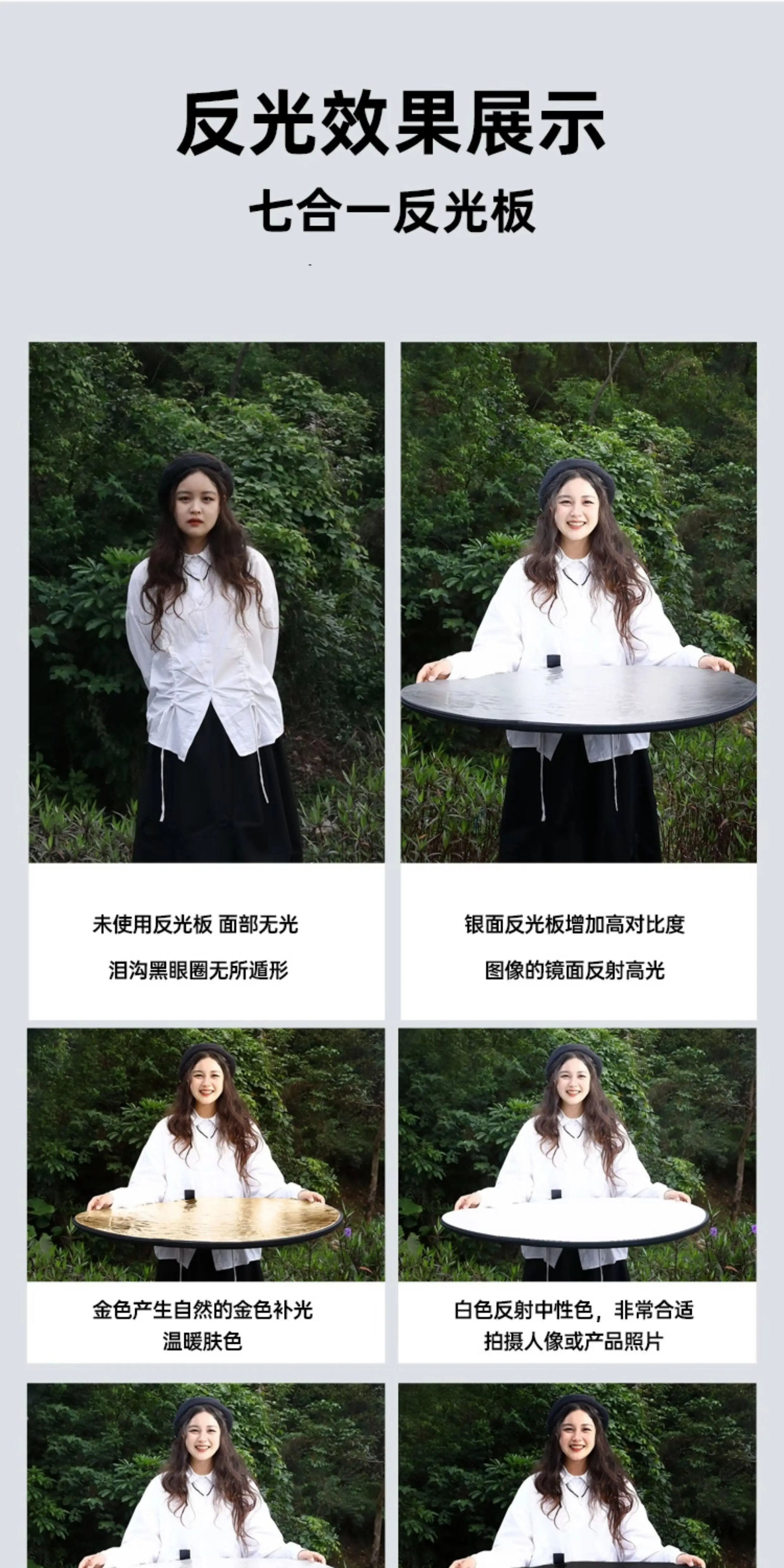 Godox 五合一橢圓反光板 5-in-1 Oval Reflector Disc 150x200cm 圖文描述 07