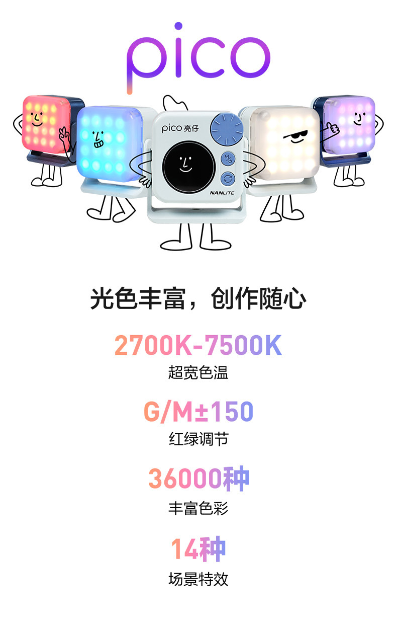 Nanlite pico RGBW 迷你口袋燈圖文介紹 05