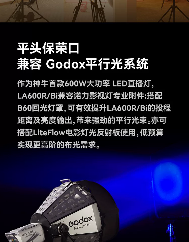 Godox 神牛 LITEMONS LA600R RGB LED Monolight 全彩補光燈 (白色) 圖文描述 06
