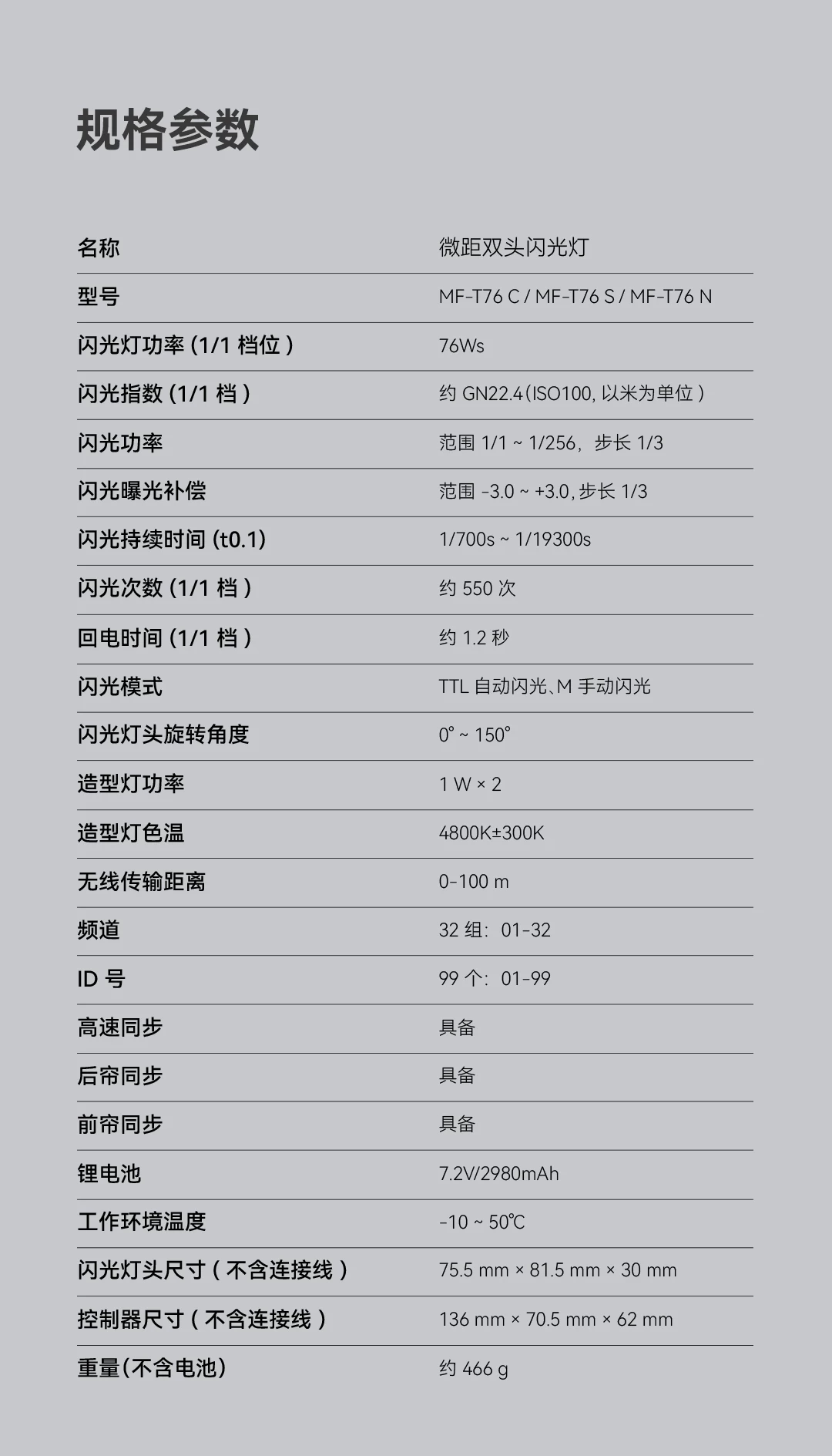 Godox 神牛 MF-T76S Macro Twin Flash For Sony 微距雙頭閃光燈 圖文描述 14