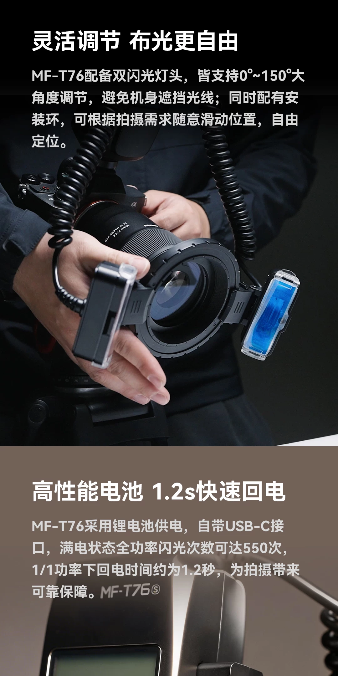 Godox 神牛 MF-T76S Macro Twin Flash For Sony 微距雙頭閃光燈 圖文描述 04