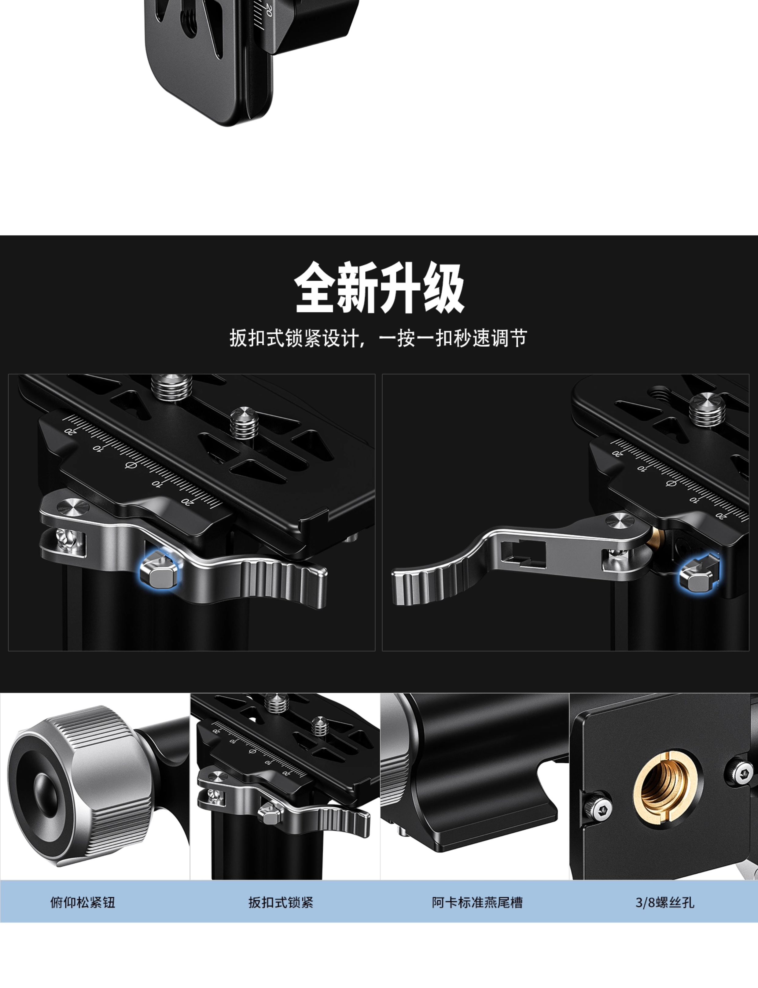 Leofoto MPG-01L Side Mount Monopod Head 橫向獨腳架雲台 圖文描述 06