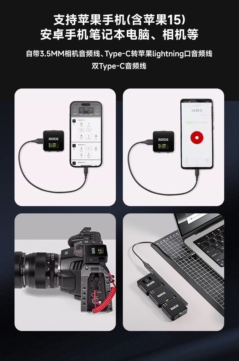 RODE Wireless GO III (Gen 3) Dual Interview Deal Kit 雙人無線採訪套裝 (黑色) 圖文描述 14