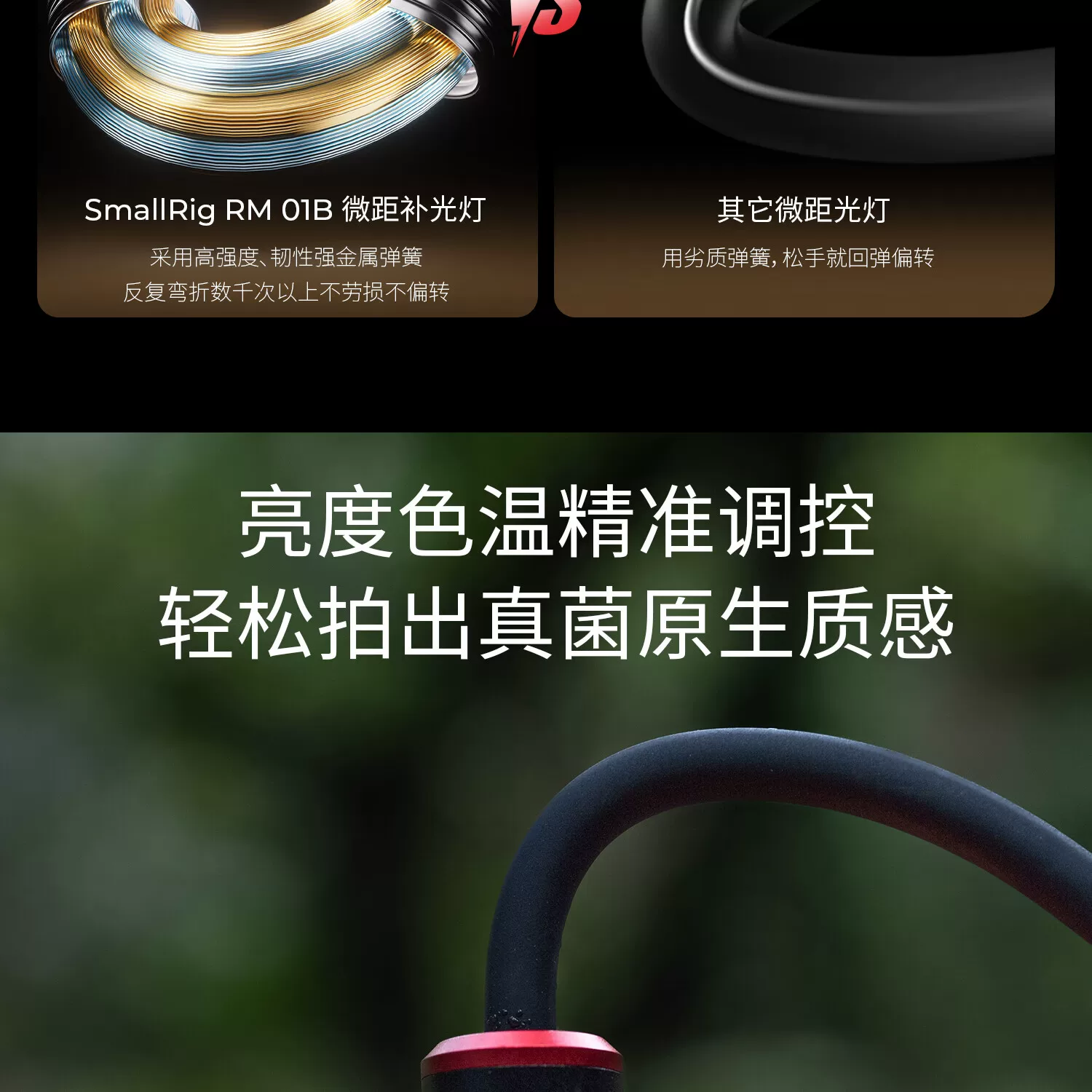 SmallRig 6225 RM 01B Mini Macro Photography LED Light 微距補光燈 圖文描述 07