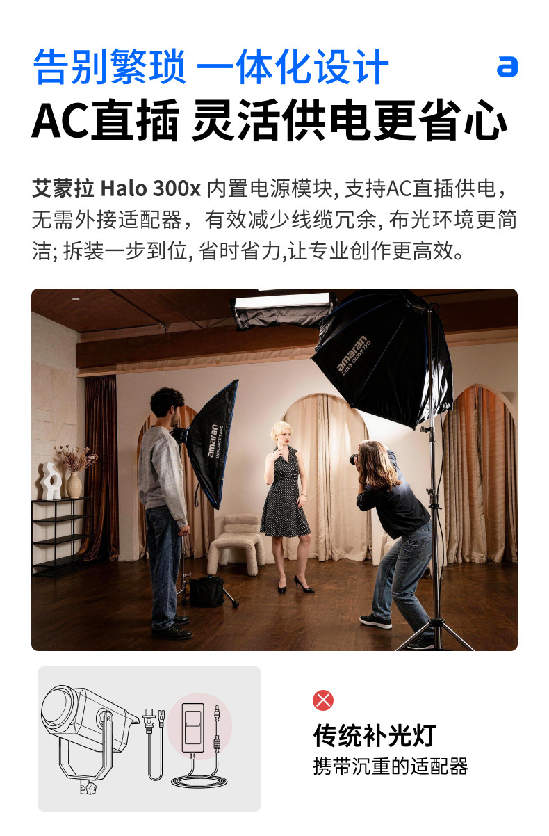 amaran Halo 300x Bi-Color LED Monolight 補光燈 圖文描述 11