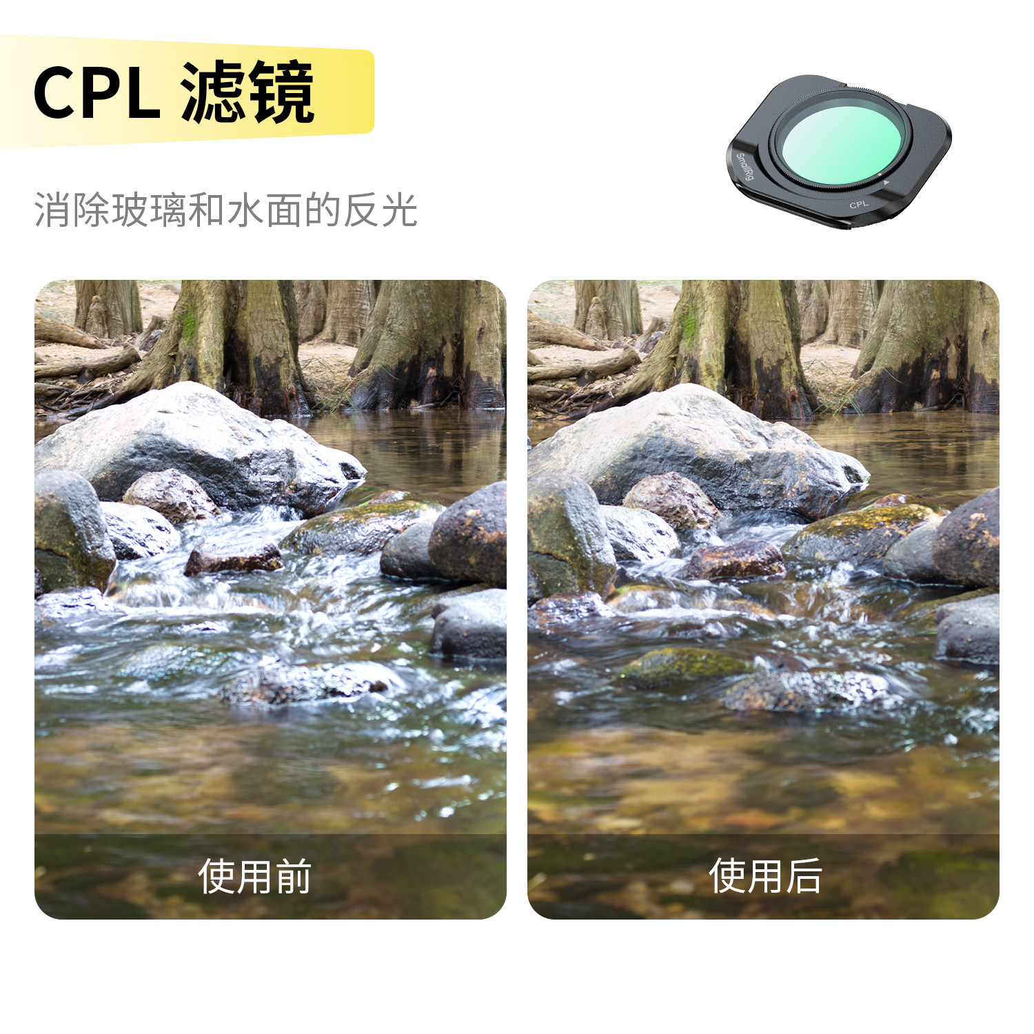 SmallRig 7111 CPL & VND & Black Mist Filter Kit for Insta360 Luna Pro 磁吸濾鏡套裝 圖文描述 18