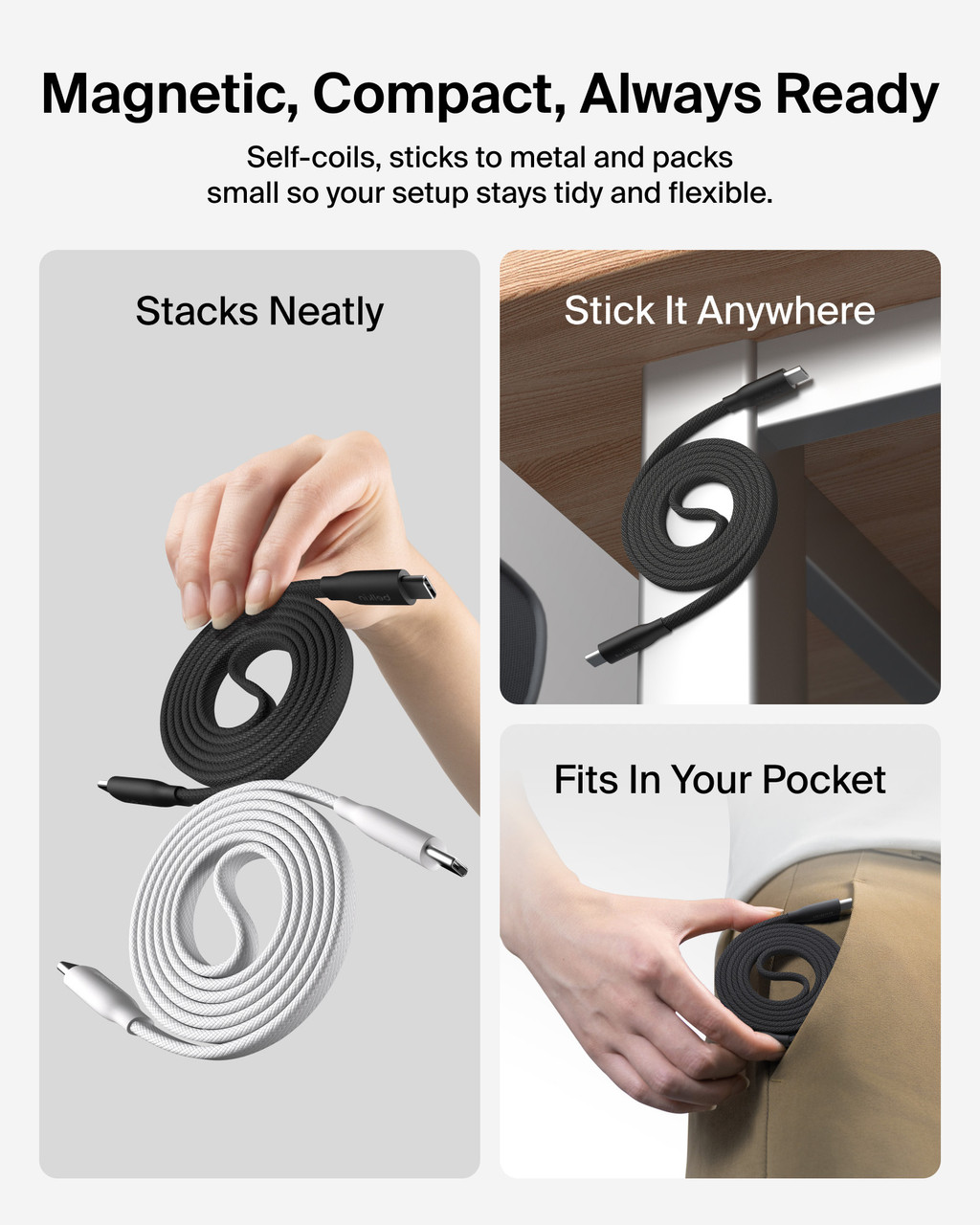 Belkin CAB027 BoostCharge Pro 240W Magnetic USB-C Cable 1M 圖文描述 2