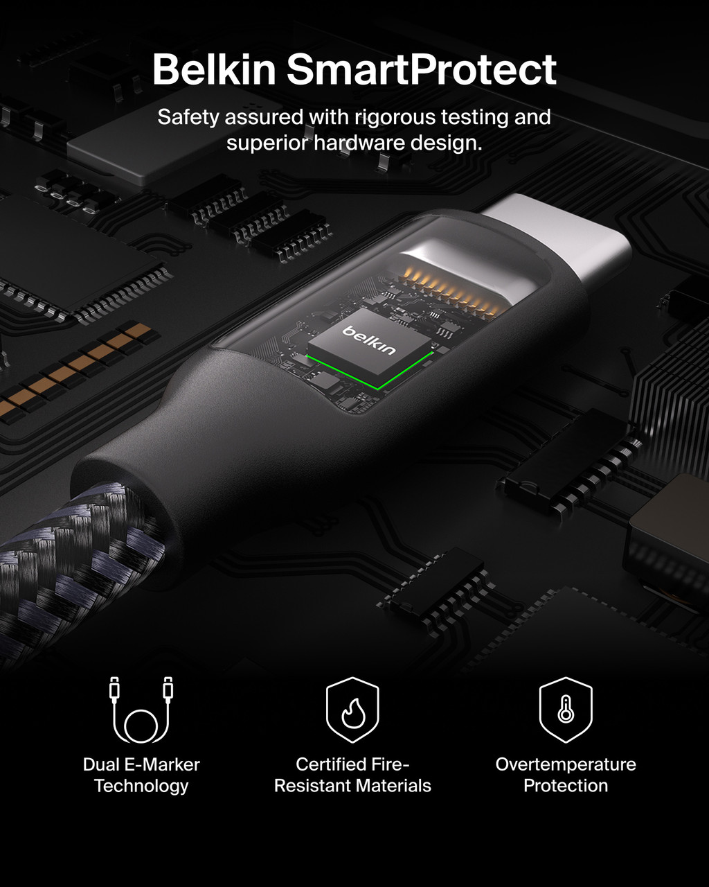 Belkin CAB028 BoostCharge Pro 240W Magnetic USB-C Cable 2M 圖文描述 3