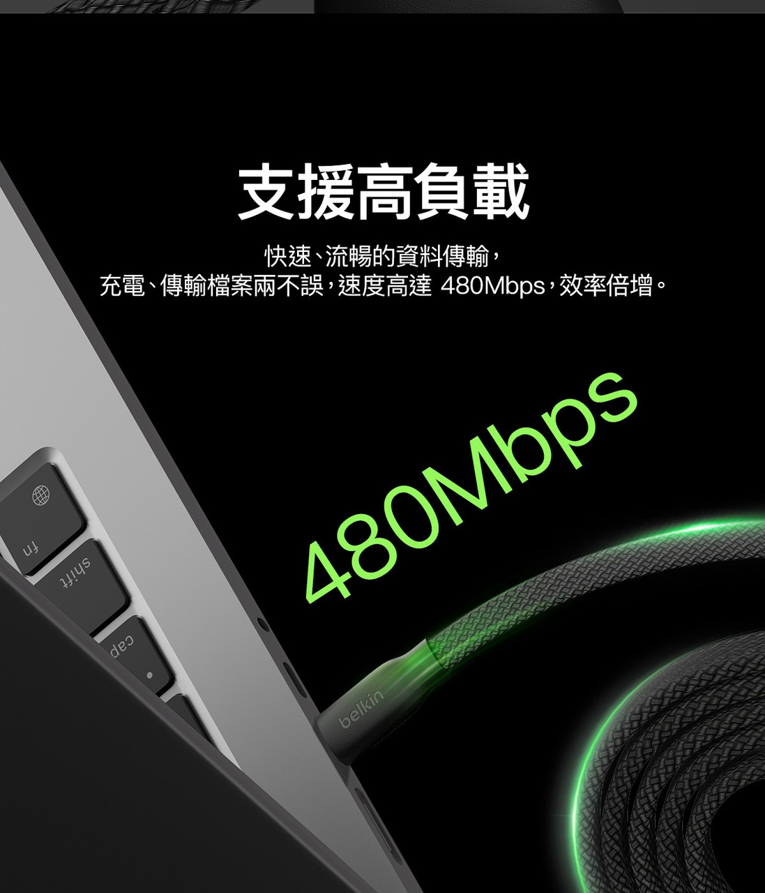 Belkin CAB027 BoostCharge Pro 240W Magnetic USB-C Cable 1M 圖文描述 13