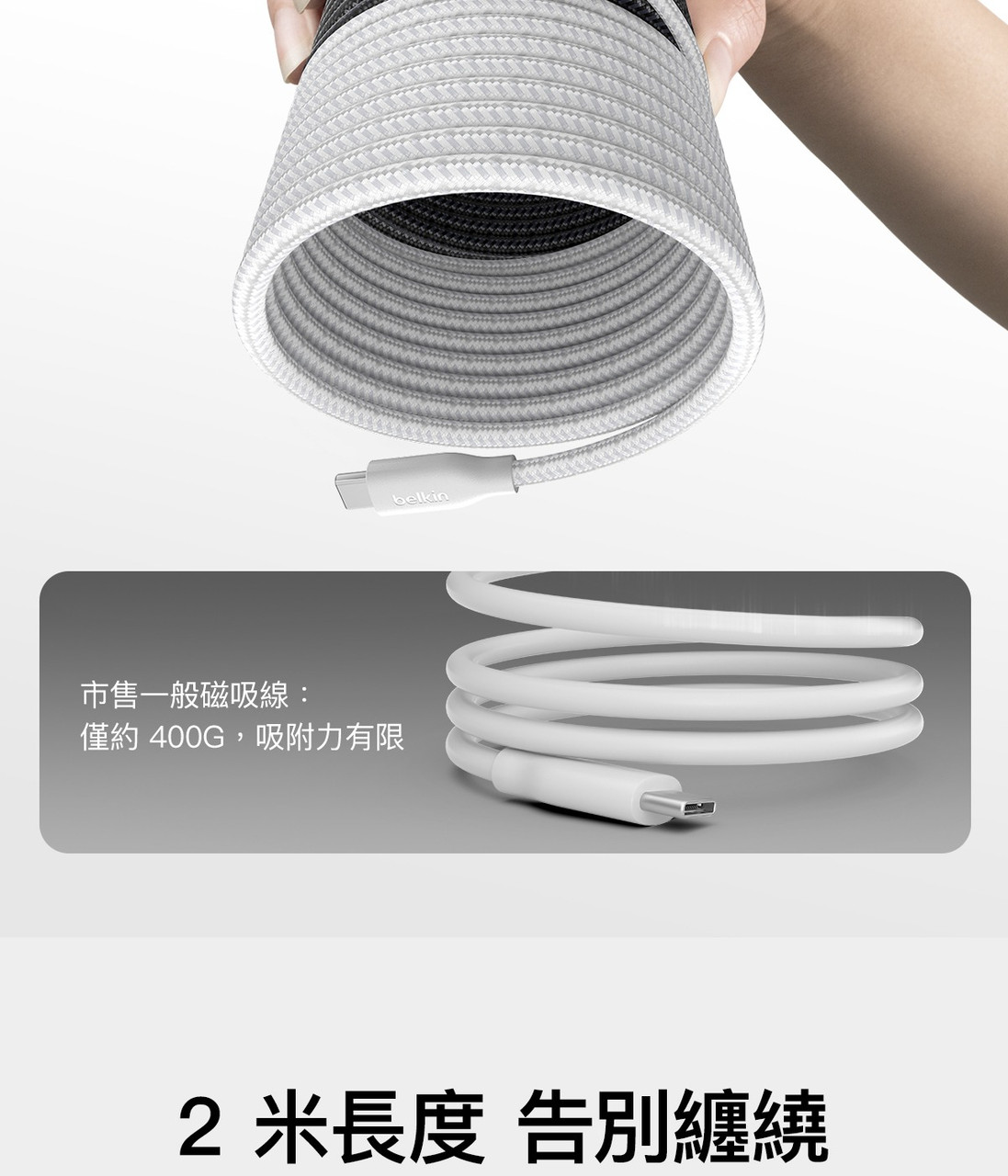 Belkin CAB028 BoostCharge Pro 240W Magnetic USB-C Cable 2M 圖文描述 9