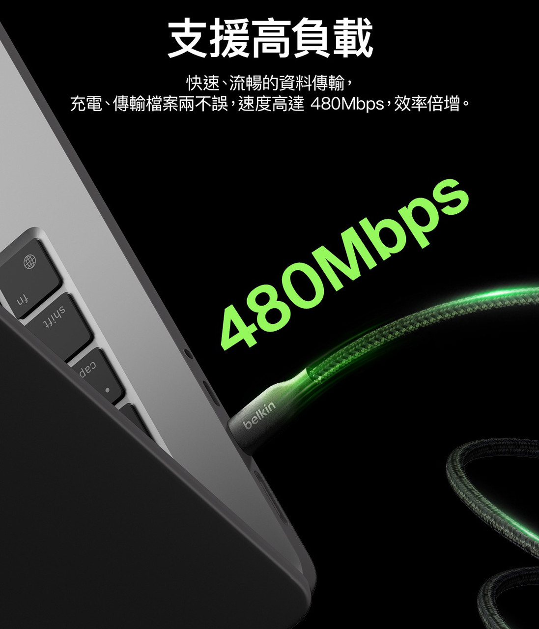 Belkin CAB028 BoostCharge Pro 240W Magnetic USB-C Cable 2M 圖文描述 13