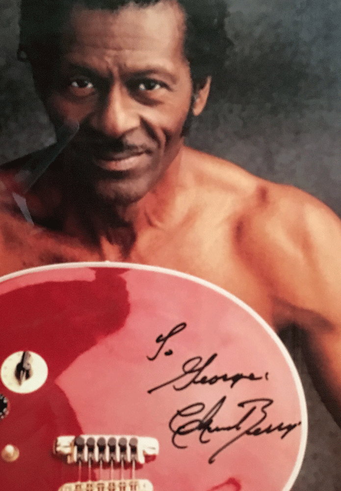 CHUCK BERRY AUTOGRAPHED POSTER - Framed - Possum County Folk Art