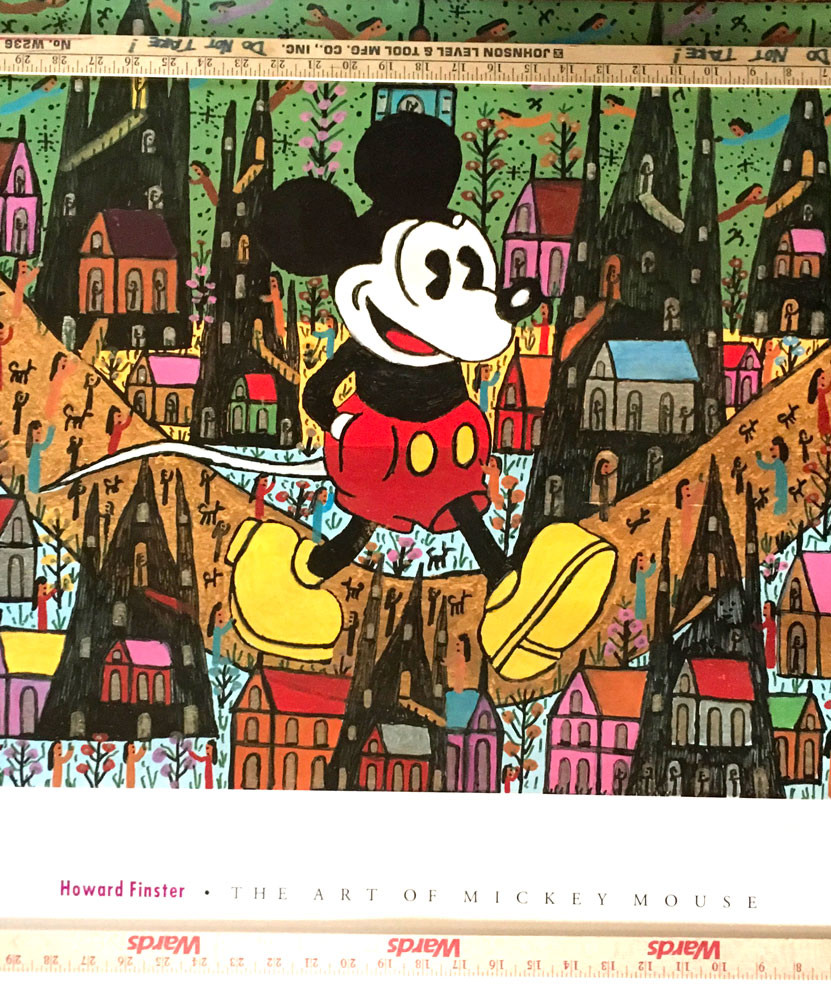 ARTPRINT by Howard Finster - Mickey Mouse - Possum County Folk Art