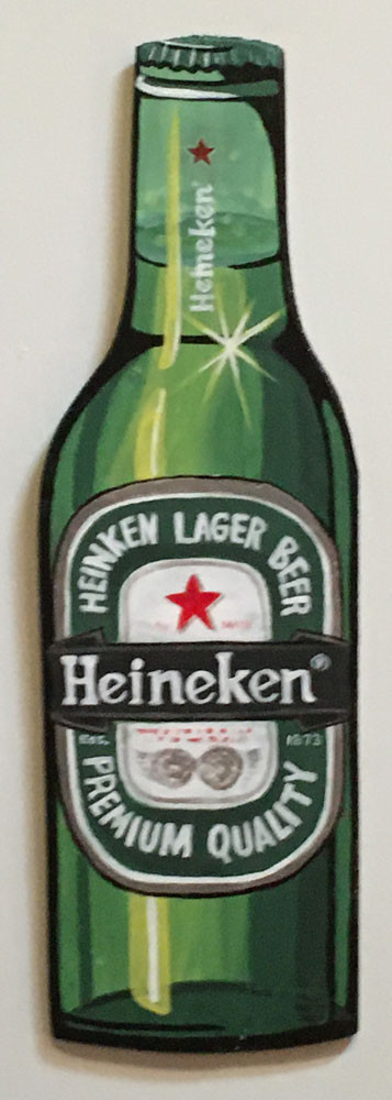 HEINEKEN BEER BOTTLE - Wall Hanger by Heidi Wolfe - Possum County