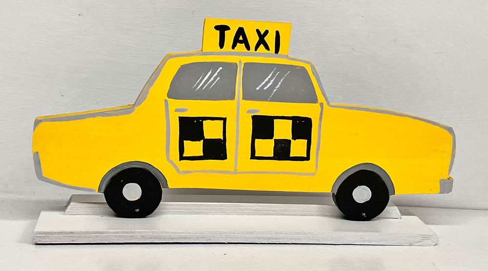 YELLOW CAB - TAXI SIGN on Roof by Eddie-