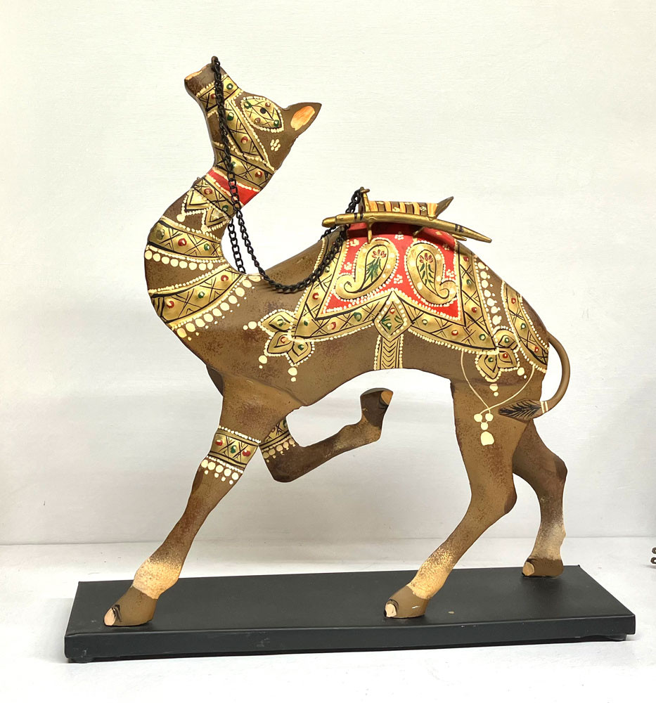 定価以下solworks solol-CC (Camouflage Camel) Hollow METAL CAMEL SCULPTURE - Origin unknown - Was $125 - NOW $50