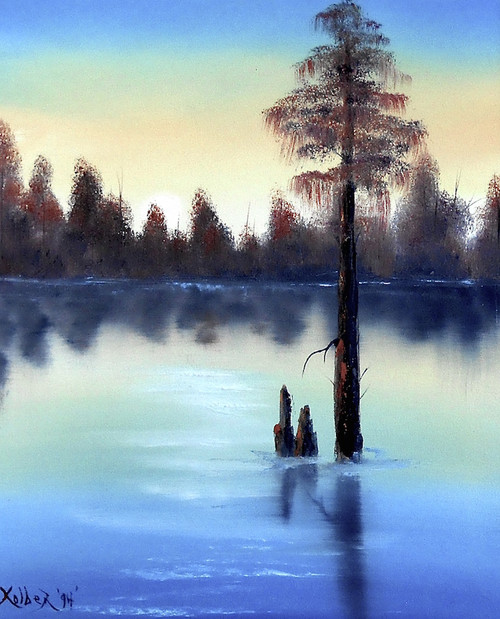 CYPRESS TREE in a Swamp by Kolber - '94