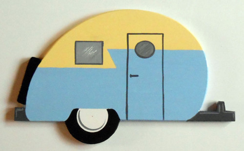 RETRO - 2 Tone TEARDROP TRAILER  by George Borum