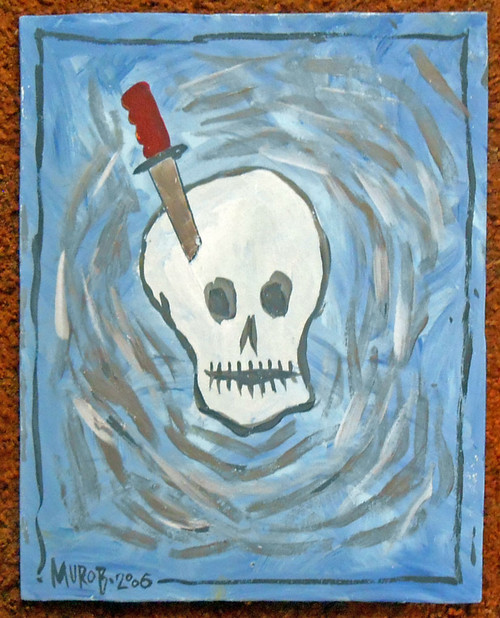 SKULL with KNIFE PAINTING by Murob (Borum)