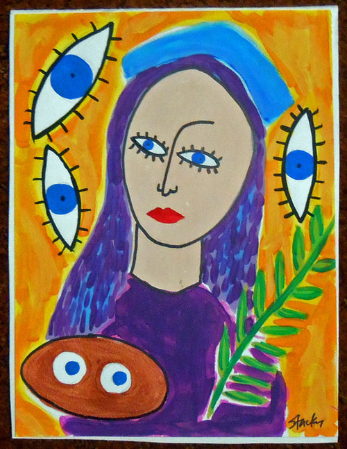 RAW ART - ORIGINAL MADONNA PAINTING by Jon Stucky