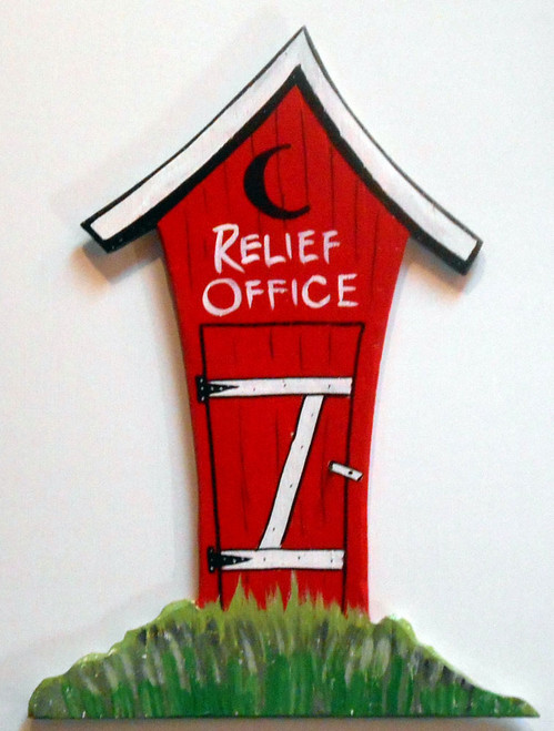 Relief Office OUTHOUSE Wall Hanger by George Borum