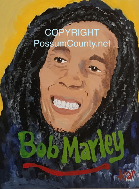 BOB MARLEY PAINTING -- by ALAN the Portrait Guy -  - DISCOUNTED TO $30